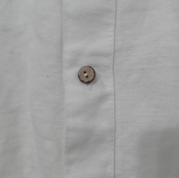 LULUKIDS BRIGHT WHITE LINEN BUTTON DOWN TODDLER BOY'S SHIRT 3-4Y - Picture 3 of 5